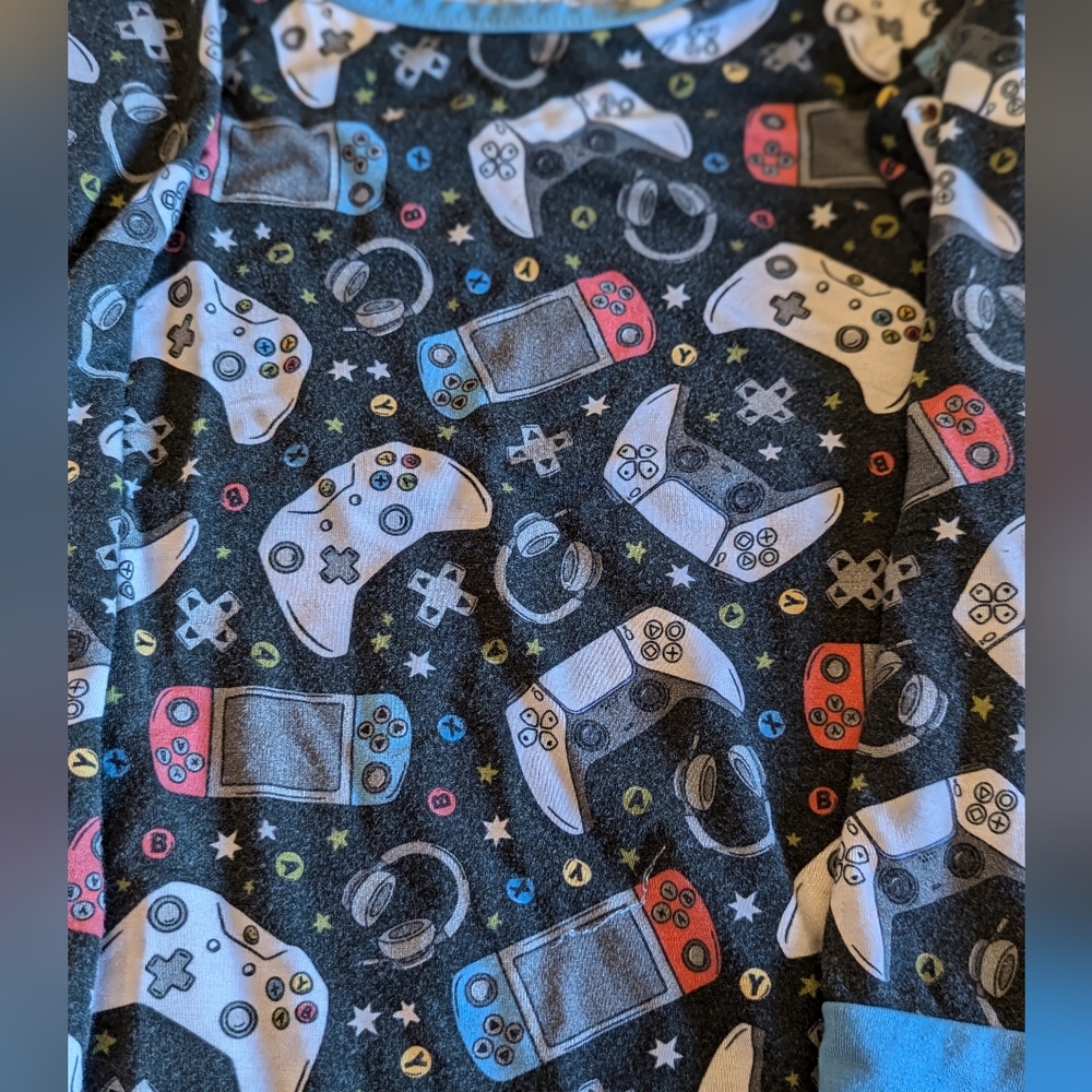 Sold!Bamboo Blue Video Game Print Kids Pajamas/ 5T - Picture 4 of 5